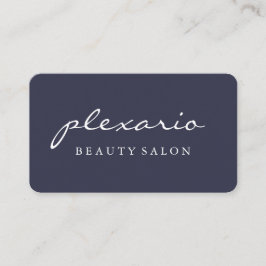 シンプルで青くモダンな美容院 名刺