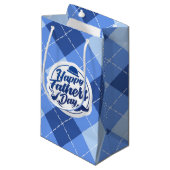 シンプルで青く幸せな父の日|のギフトバッグ スモールペーパーバッグ (正面アングル)