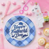 シンプルで青く幸せな父の日|の紙皿 ペーパープレート (パーティー)