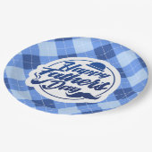 シンプルで青く幸せな父の日|の紙皿 ペーパープレート (アングル)