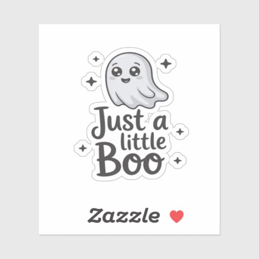 シンプルで面白いデザイン Just Little Boo シール (シート)
