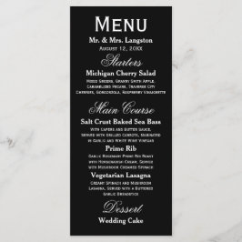 シンプルで黒いですか白披露宴メニュー メニュー