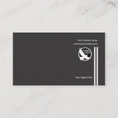 シンプルで黒いクリエイティブはCEOの創設者を並べます 名刺 (裏面)