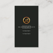 シンプルで黒いタキシードの創造的なウェイターのケータリング 名刺 (裏面)