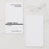 シンプルで黒いライン縦の名刺 名刺 (正面/裏面)