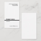 シンプルで黒いライン縦の名刺 名刺 (正面/裏面)