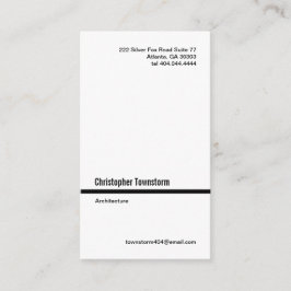 シンプルで黒いライン縦の名刺 名刺