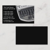 シンプルで黒い灰色の法廷記者の名刺 名刺 (正面/裏面)