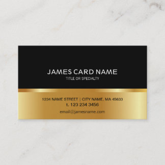 シンプルで黒い金名刺 名刺
