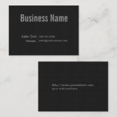 シンプルで黒い金属 名刺 (正面/裏面)