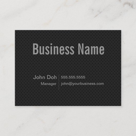 シンプルで黒い金属 名刺 (正面)