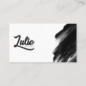 シンプルで黒く及び白い名刺 名刺 (裏面)