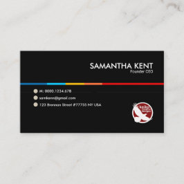 シンプルで黒く顕著なラインCEOの創設者 名刺