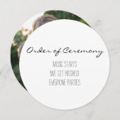 シンプルで、おもしろいな結婚式プログラム プログラム (正面/裏面)