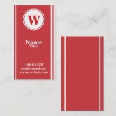 シンプルで、エレガントなモノグラムの名刺 名刺 (正面/裏面)