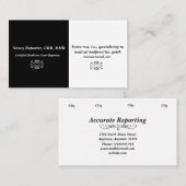 シンプルで、エレガントな法廷記者の名刺 名刺 (正面/裏面)