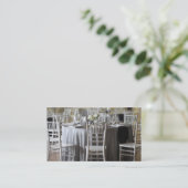 シンプルで、エレガントな結婚式のデザインの名刺 名刺 (スタンド正面)