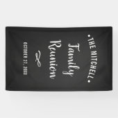 シンプルで、モダンな家族会|の黒板の一見 横断幕 (横)