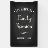 シンプルで、モダンな家族会|の黒板の一見 横断幕 (縦)