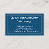 シンプルで、モダンなEndocrinologistの名刺 名刺 (正面)