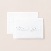 シンプルで、甘いサンキューカード 箔カード (封筒付き正面)