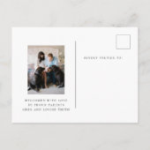 シンプルで、甘い誕生の発表の郵便はがき 案内ポストカード (裏面)