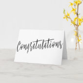 シンプルで、美しい書道"お祝い" カード (黄色い花)