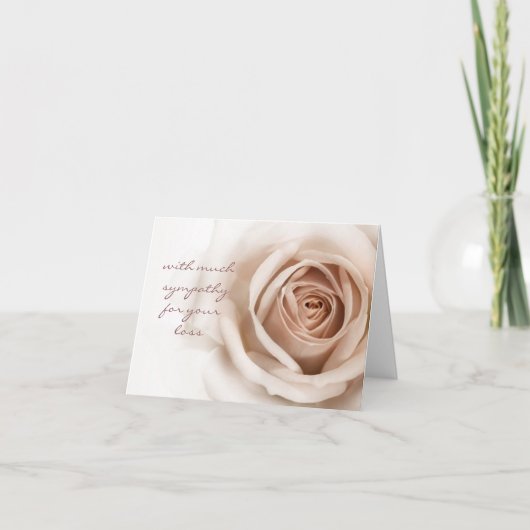 シンプルで、誠実な悔やみや弔慰カード カード (正面)