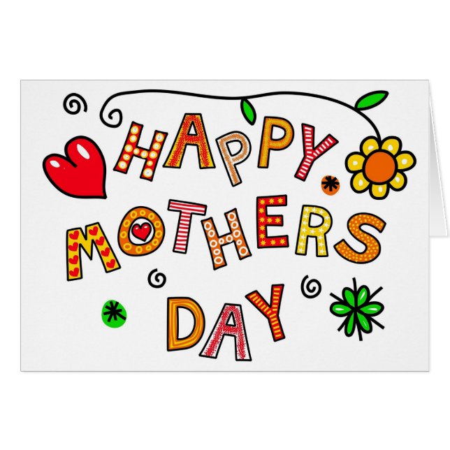 シンプルとおもしろいの幸福な母の日 (正面横)