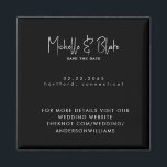 シンプルとお洒落黒モダンの結婚式の日付を保存 マグネット<br><div class="desc">シンプルフォントスお洒落クリプト名モダンDate Magnetを保存。ウェディング.</div>