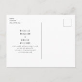 シンプルとお洒落Lg.モノグラムブラック日付の保存 ポストカード (裏面)