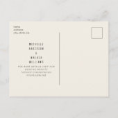 シンプルとお洒落Lg.Monogram Beige日付を保存 ポストカード (裏面)