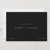 シンプルとお洒落Seaooam & Black Save the Date セーブザデート (正面)