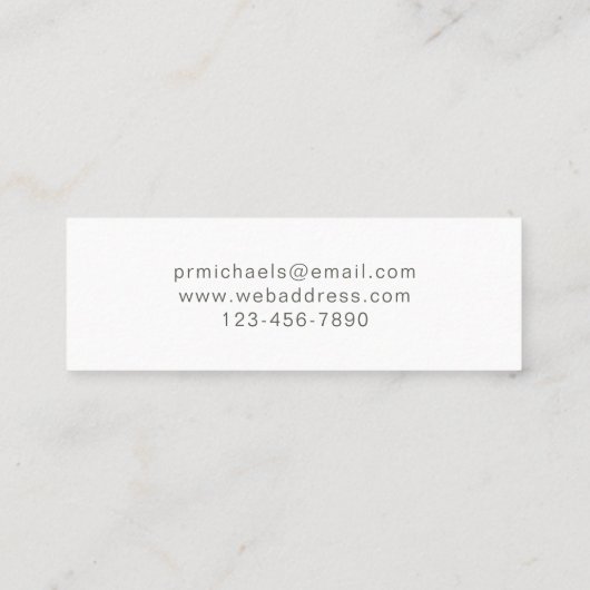 シンプルとかわいらしフローラミニ名刺 スキニー名刺 (裏面)