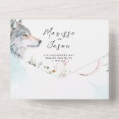 シンプルとエレガントおとぎ話結婚の物語 オールインワン招待状 (裏面)