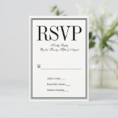 シンプルとエレガントなウェディングRSVPカード 出欠カード (スタンド正面)