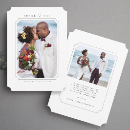 シンプルとエレガントな結婚式2の写真 サンキューカード