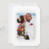 シンプルとエレガントな結婚式2の写真 サンキューカード (正面)