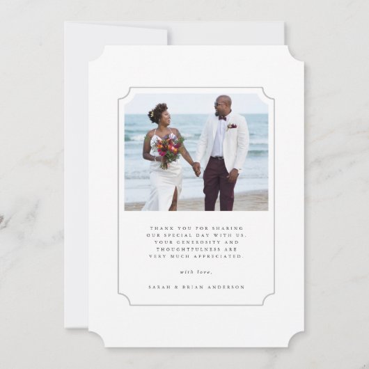 シンプルとエレガントな結婚式2の写真 サンキューカード (裏面)