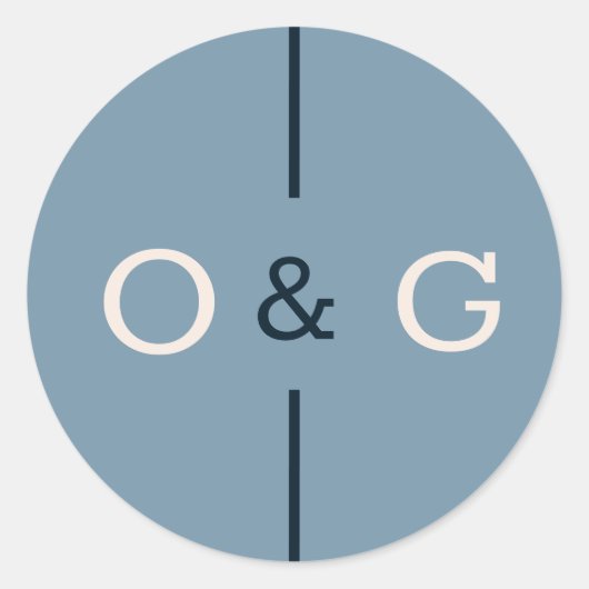 シンプルとエレガントな結婚式 ラウンドシール (正面)