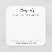 シンプルとエレガントイヤリングカード スクエア名刺 (正面)