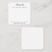 シンプルとエレガントイヤリングカード スクエア名刺 (正面/裏面)
