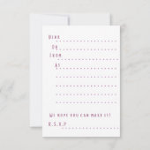 シンプルとエレガントカクテル21th誕生日招待状 招待状 (裏面)