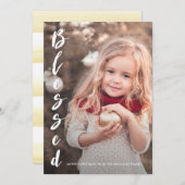 シンプルとエレガントソフトウォーターの色のクリスマス シーズンカード (正面/裏面)