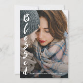 シンプルとエレガントソフトウォーターの色のクリスマス シーズンカード (正面)