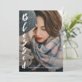 シンプルとエレガントソフトウォーターの色のクリスマス シーズンカード (スタンド正面)