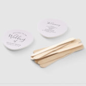 シンプルとエレガントソフトパープル結婚式 プログラムファン ハンドファン (組立なし)