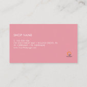 シンプルとエレガントピンクと金ゴールドの素朴な花 割引カード (裏面)