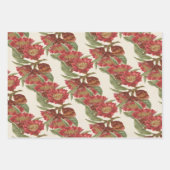 シンプルとエレガントヴィンテージ休日フローラ ラッピングペーパーシート (正面2)