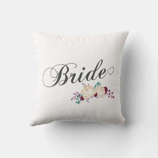シンプルとエレガント花嫁フローラ |装飾用クッション クッション (裏面)